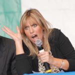 Alessandra Mussolini durante un evento pubblico nel 2007