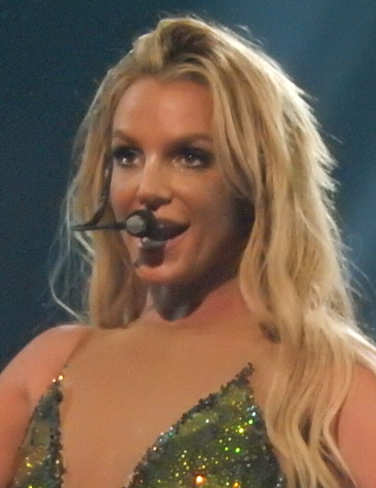 Britney Spears durante un concerto a Londra nel 2016