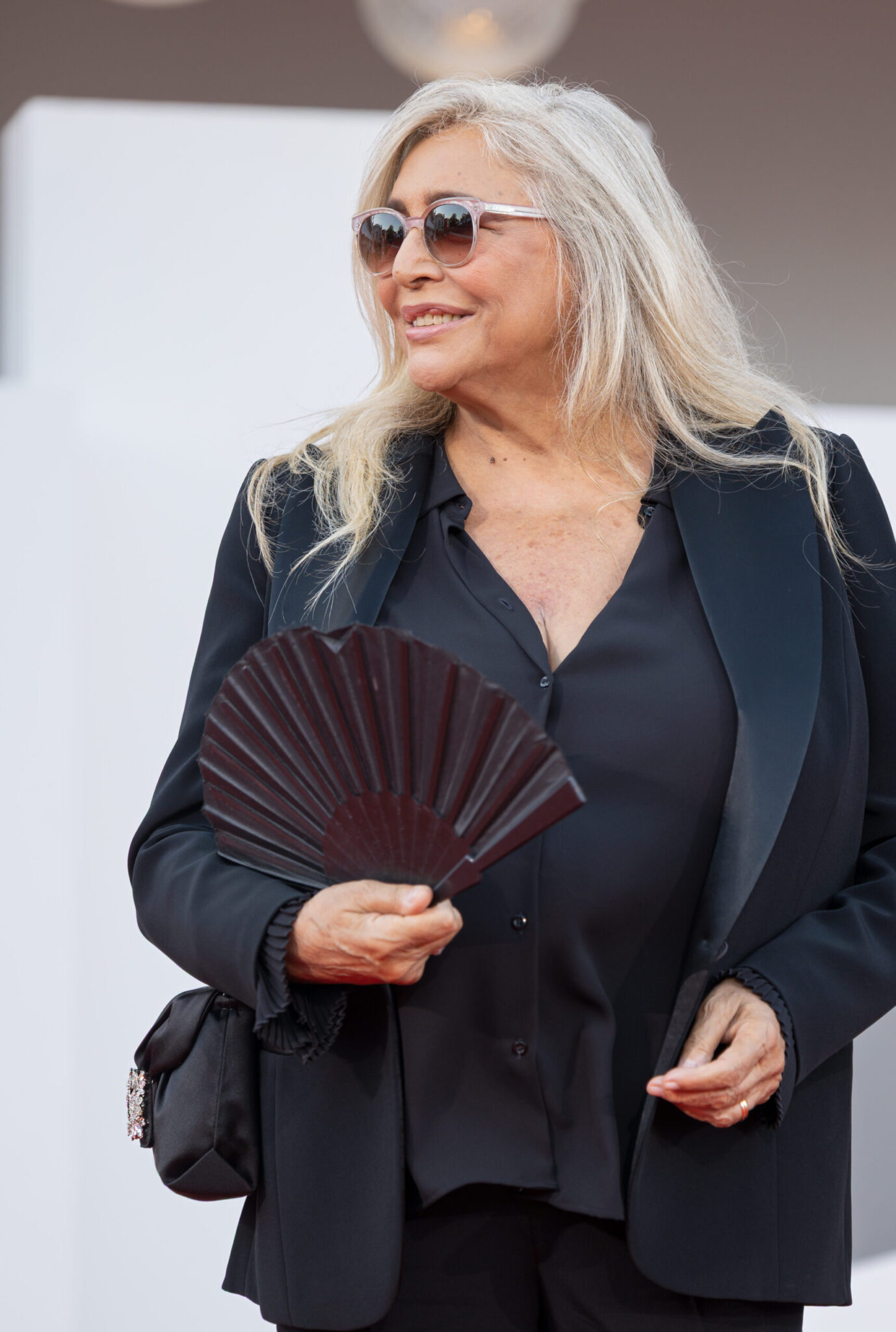 Mara Venier durante un evento pubblico alla Mostra del Cinema di Venezia