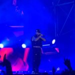 Ritratto di Sfera Ebbasta sul palco del Rugby Sound Festival 2023