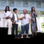 Zendaya e Tom Holland con il cast di Spider-Man Homecoming