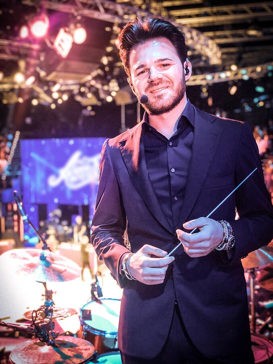 Marco Vito nello studio televisivo di Amici nel 2019