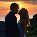 Michelle Hunziker e Giulio Berruti insieme al tramonto