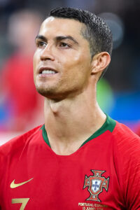Cristiano Ronaldo in un ritratto del 2018