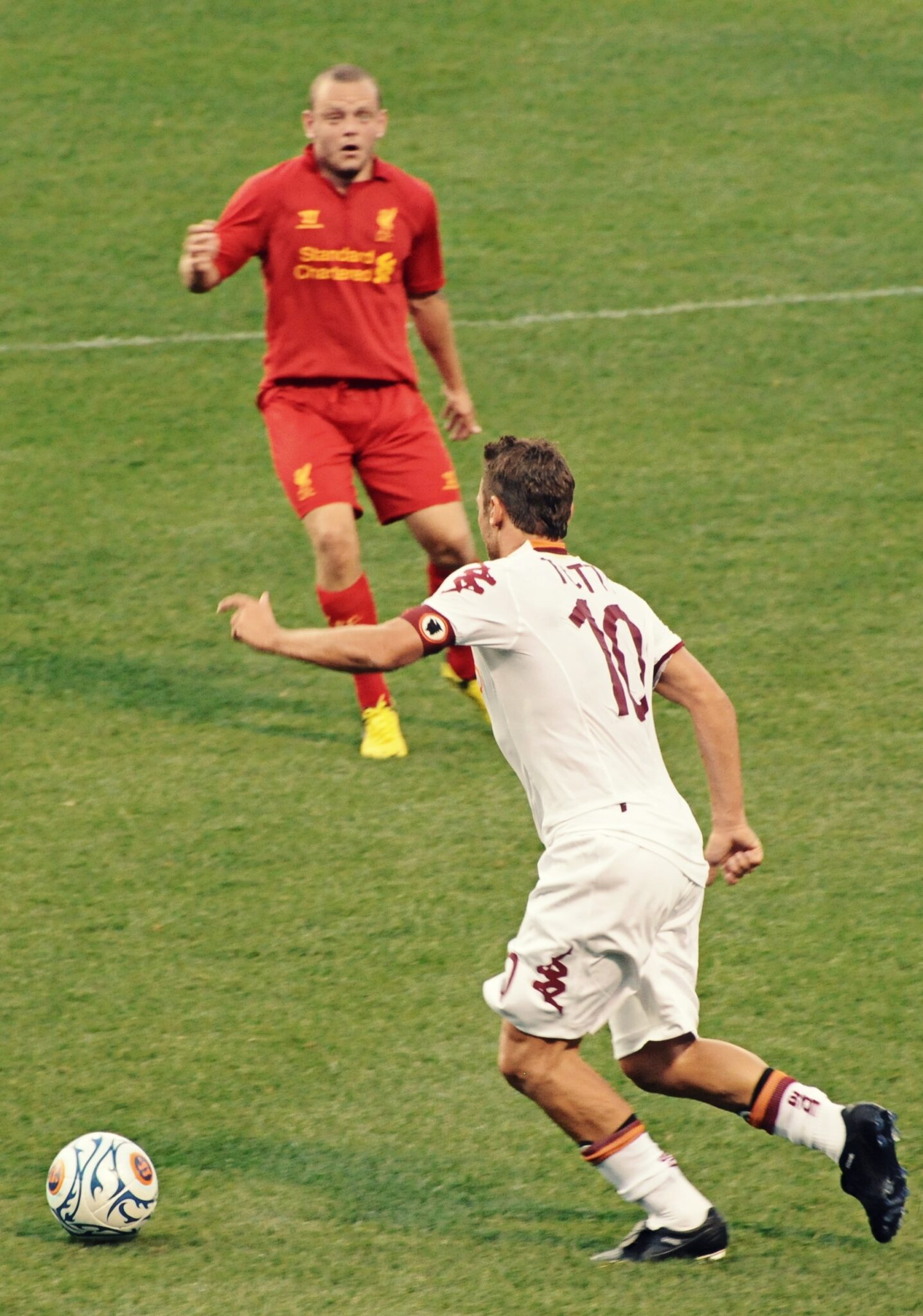 Francesco Totti durante una partita della Roma