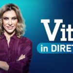 Manuela Moreno accanto al marchio di Vita in diretta nell’immagine ufficiale RaiPlay