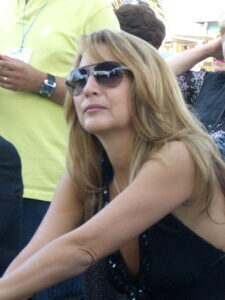Jo Squillo durante un evento pubblico