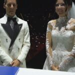 Luì e Sofì in abiti da sposi sul palco del Wedding Show a Milano