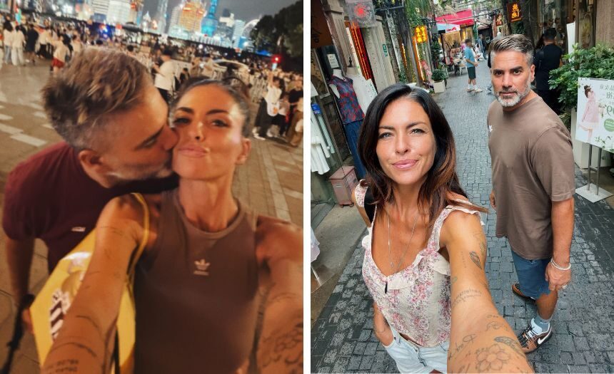 Pamela Camassa e Stefano Russo durante il viaggio a Shanghai