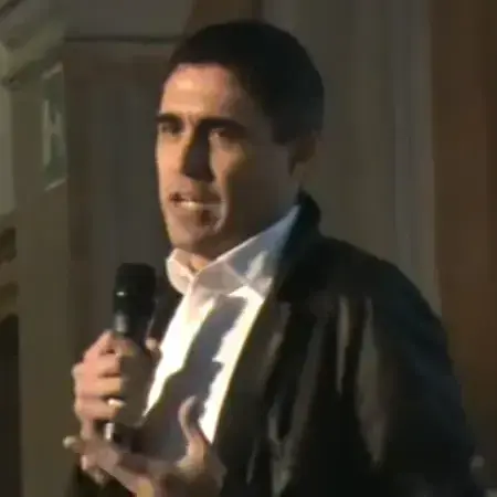Moreno Morello a un incontro pubblico nel 2014, repertorio